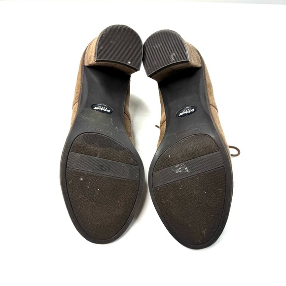 Dr. Scholl’s Tan Ankle Booties Women’s Size 7.5 Vegan Suede Lace Up - Picture 13 of 14